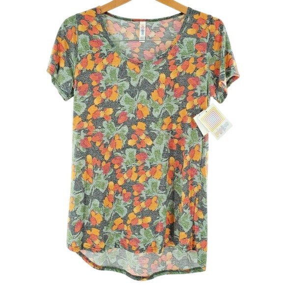 LuLaRoe Tops - LuLaRoe Classic T XS (2-4) Autumn Floral Print New With Tag NWT Extra Small